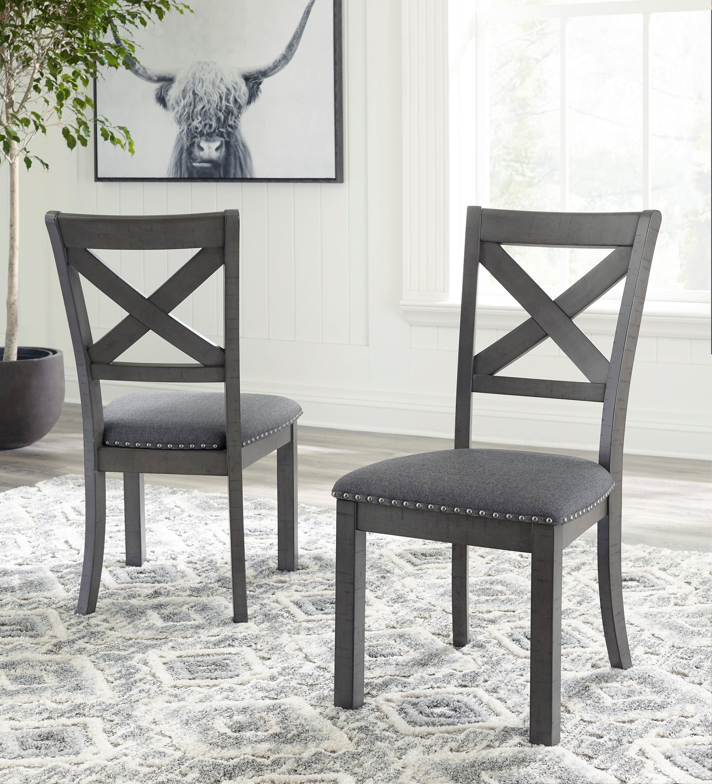 Myshanna Gray Dining Room Set / 7pc