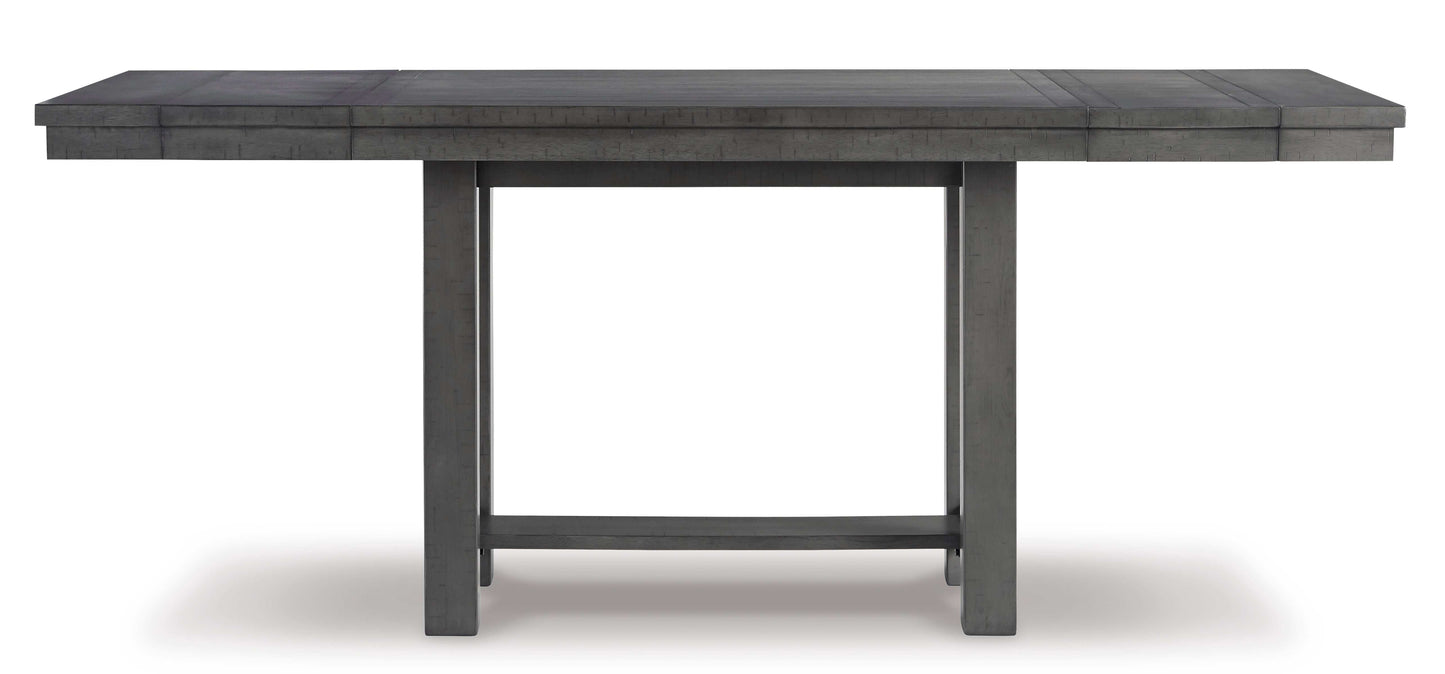 Myshanna Gray Counter Height Dining Table /w Extension