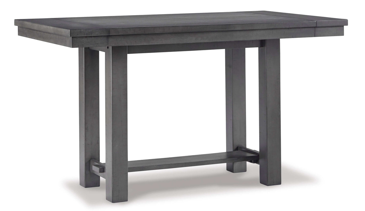 Myshanna Gray Counter Height Dining Table /w Extension