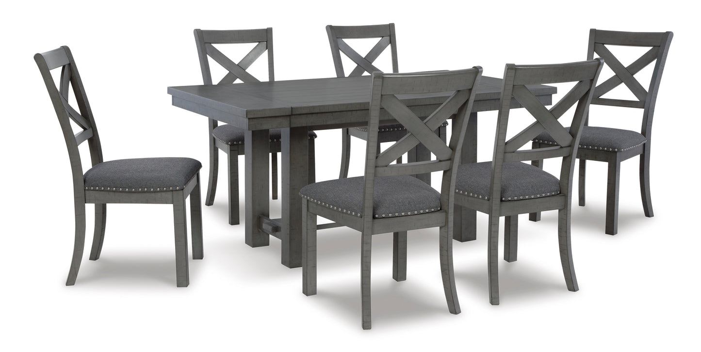 Myshanna Gray Dining Room Set / 7pc