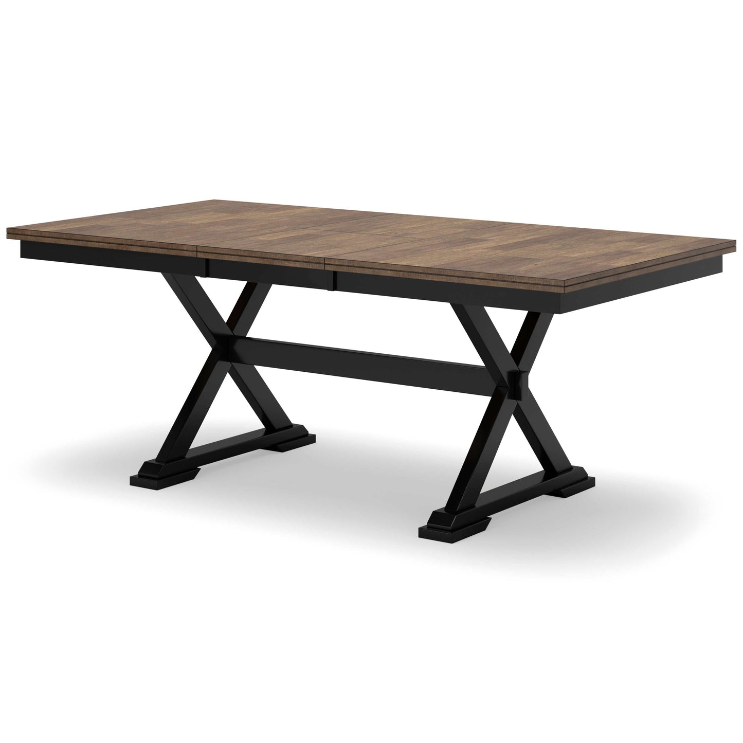 Wildenauer Brown & Black Dining Table w/ Extension