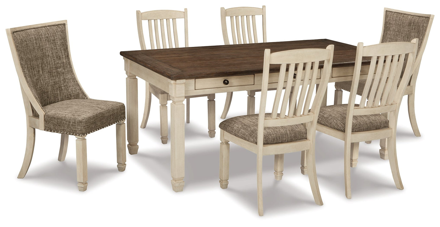 Bolanburg Two-tone Dining Table and 6 Chairs with Server