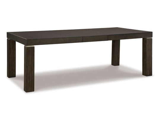 Hyndell Dark Brown Dining Table w/ 18" Extension