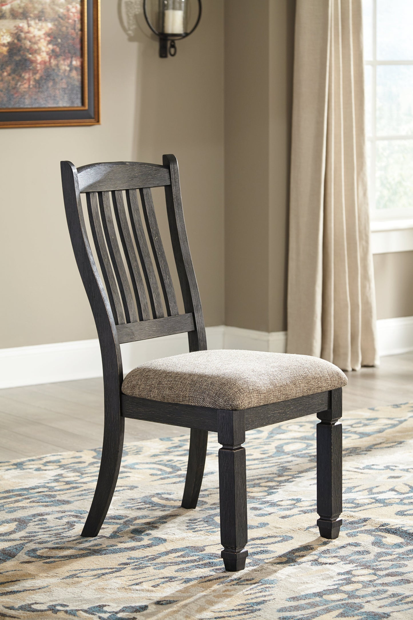 Tyler Creek Black/Gray Dining Table, 4 Chairs and Bench