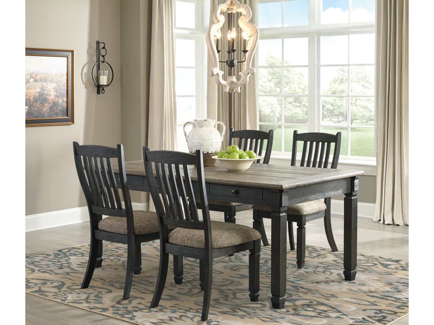 Tyler Creek Black & Gray Dining Room Set / 5pc