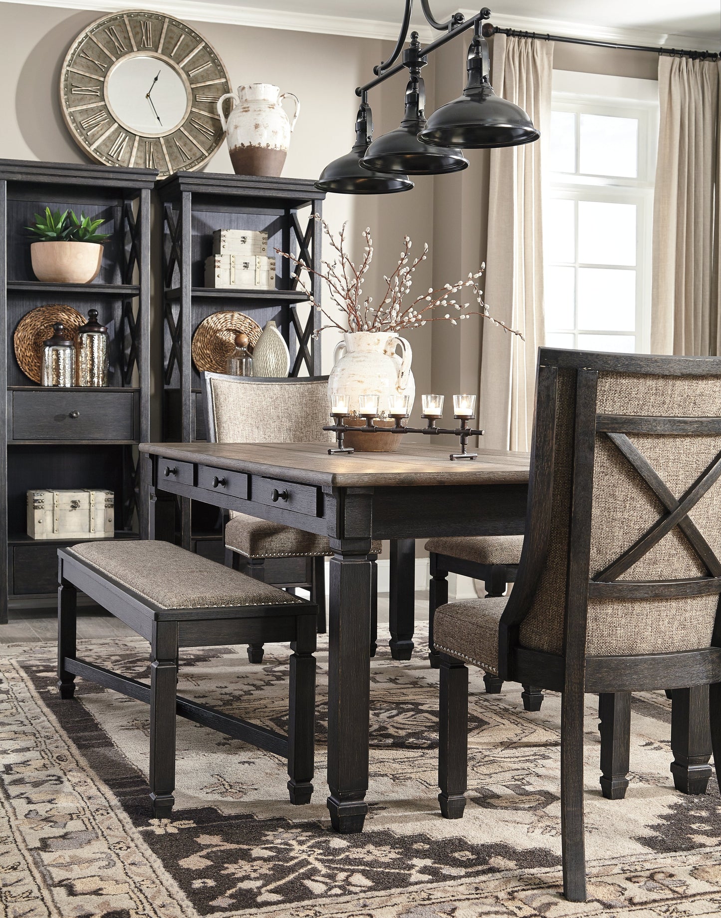 Tyler Creek Black/Grayish Brown Dining Chair (Set of 2)