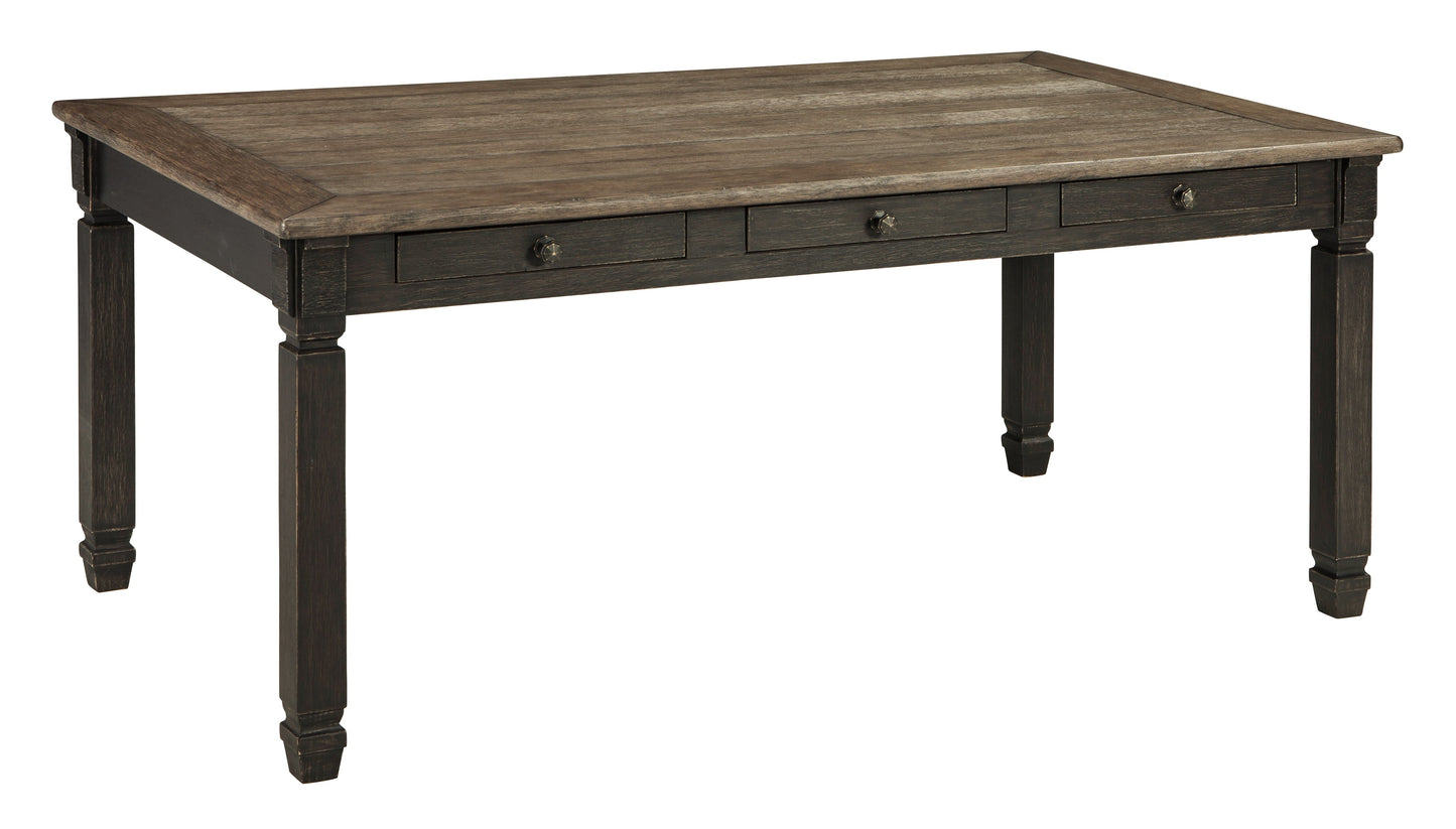 Tyler Creek Black/Gray Dining Table, 4 Chairs and Bench