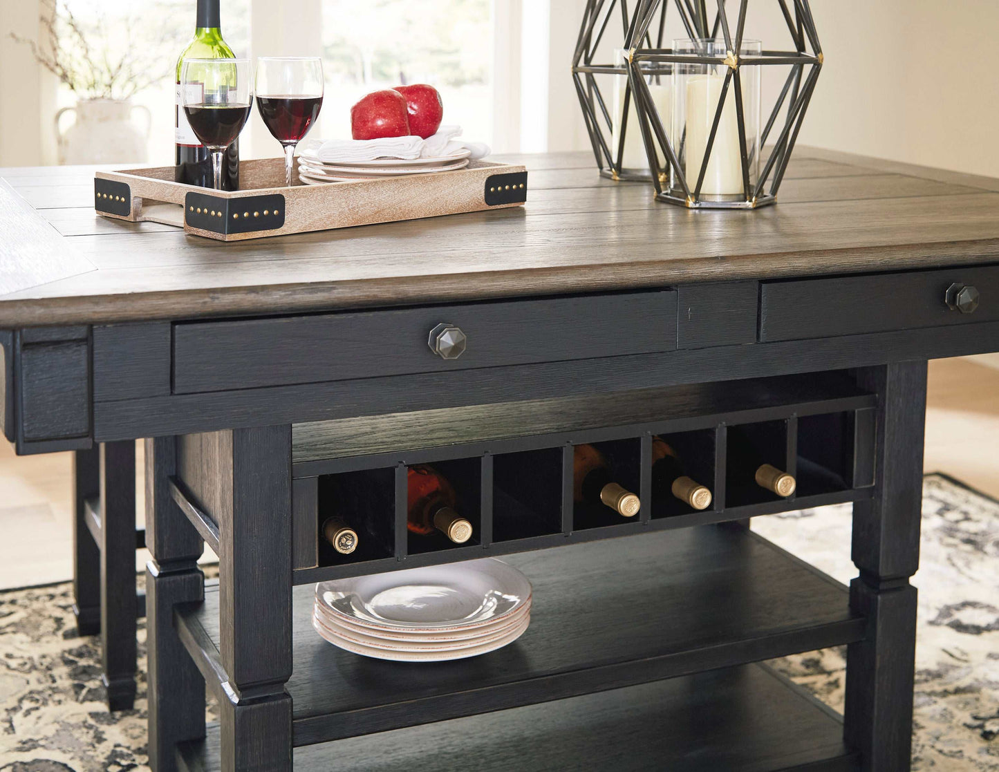 Tyler Creek Black/Gray Counter Height Dining Table