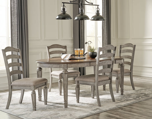 Lodenbay Gray Dining Table and 4 Chairs