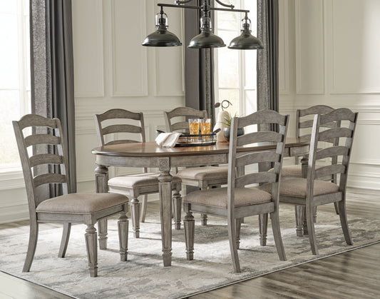 Lodenbay Gray Dining Table and 6 Chairs