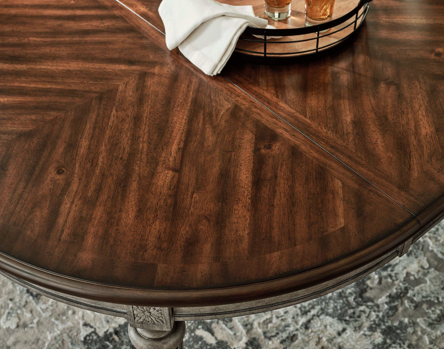 Lodenbay Two-tone Dining Table w/ Leaf