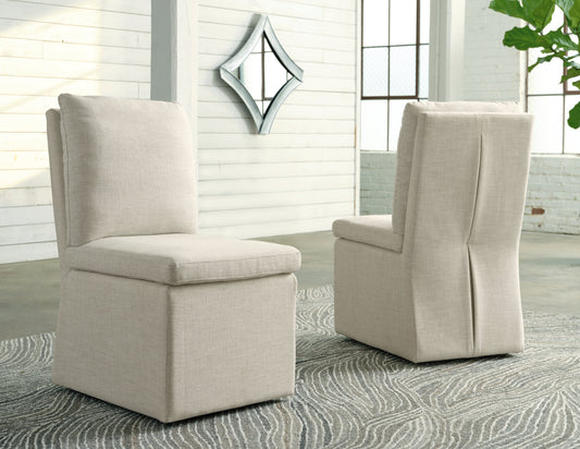 Krystanza Oatmeal Dining Chair (Set of 2)