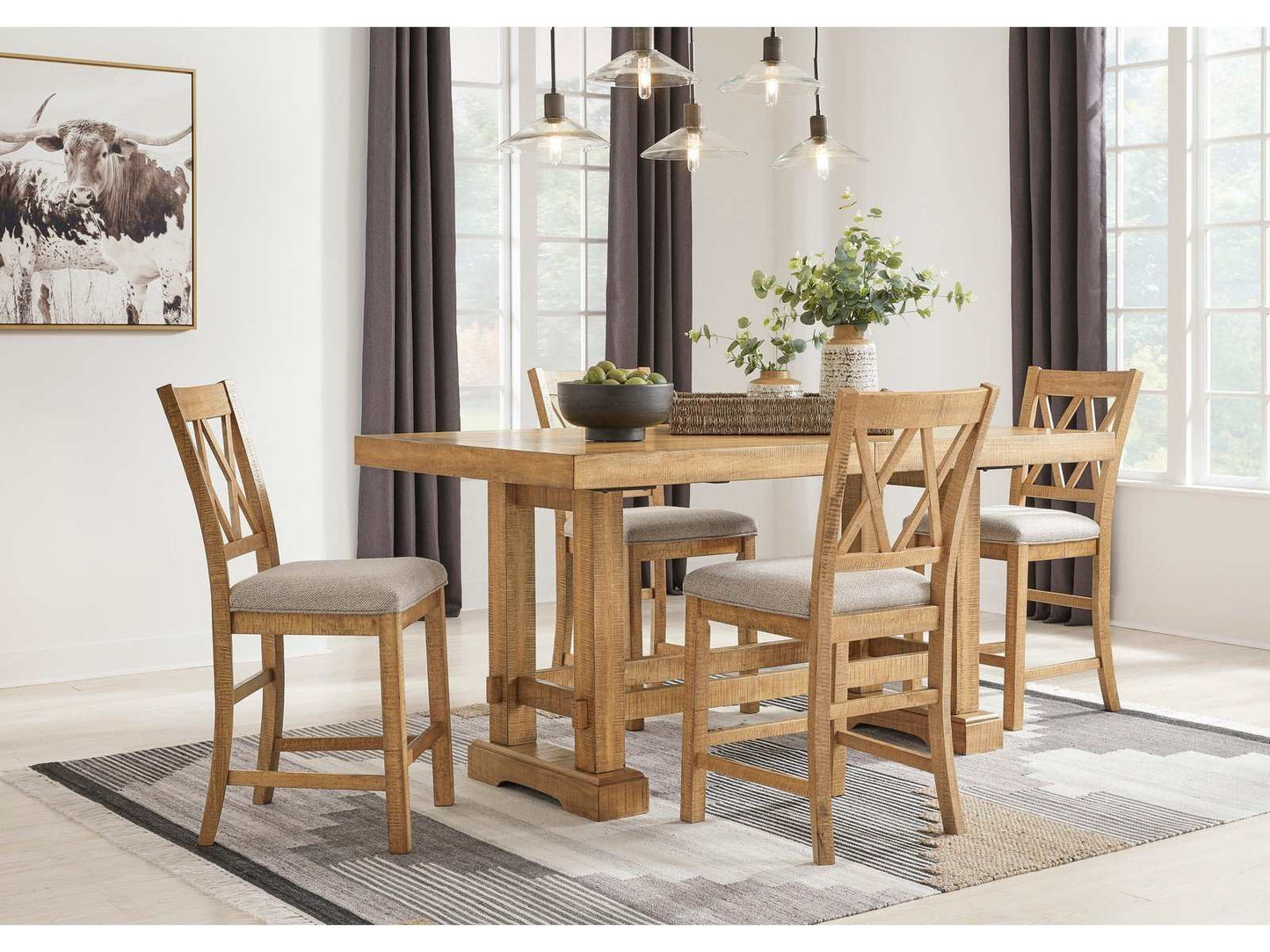 Havonplane Brown Counter Height Dining Room Set / 5pc