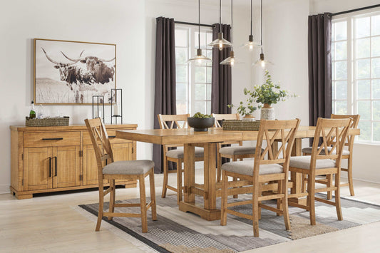 Havonplane Brown Counter Height Dining Room Set / 7pc