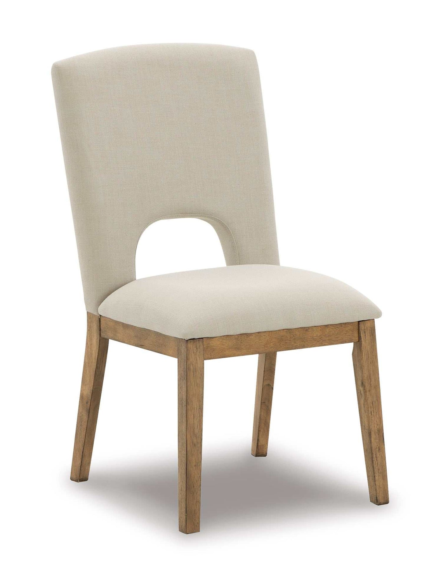 Dakmore Linen & Brown Dining Chair (Set of 2)