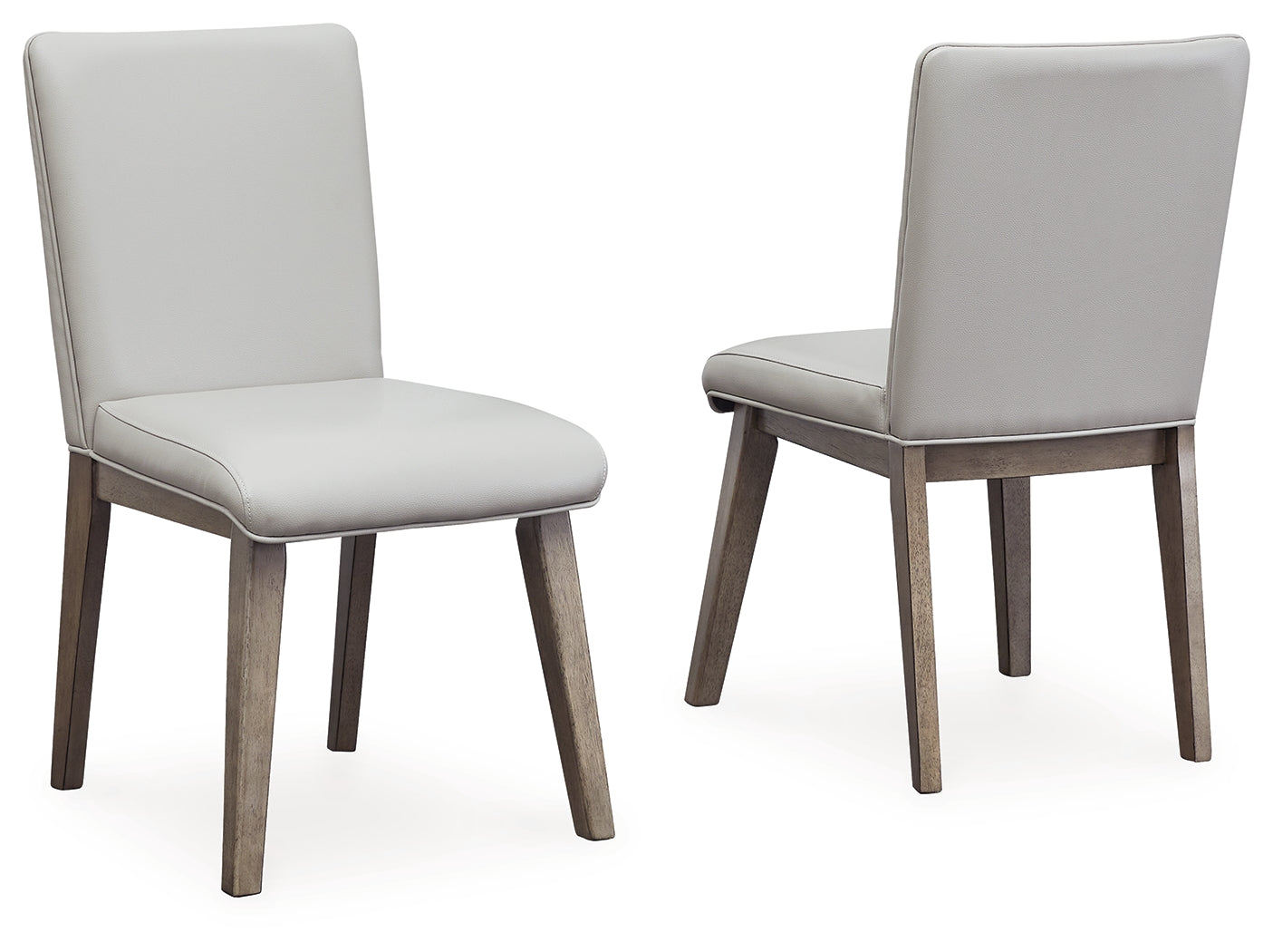 Loyaska Grayish Brown Dining Chair ( Set of 2)