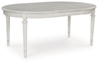 Montelaine Antique White Oval Dining Room Table - Ornate Home