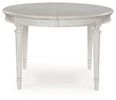 Montelaine Antique White Oval Dining Room Table - Ornate Home