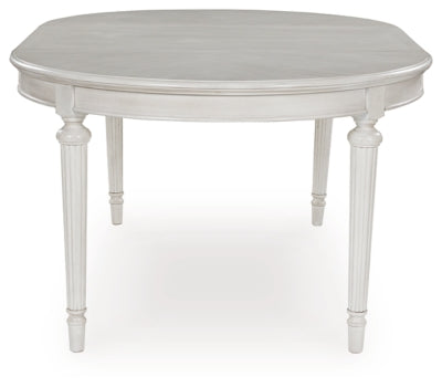 Montelaine Antique White Oval Dining Room Table - Ornate Home