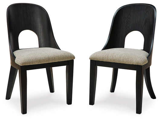 Rowanbeck Gray/Black Dining Room Chair (Set of 2)