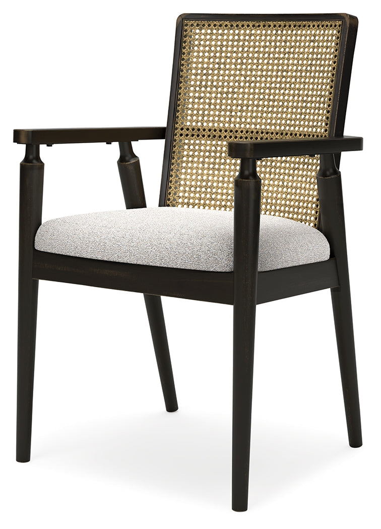 Galliden Black Dining Arm Chair (Set of 2)