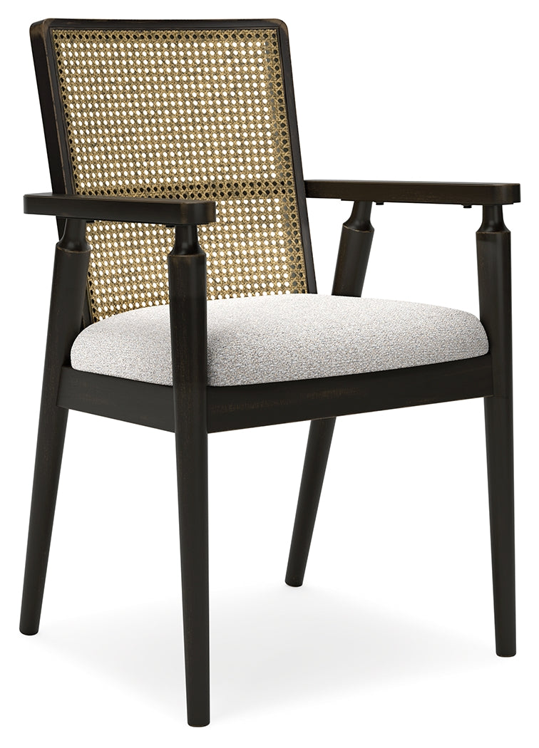 Galliden Black Dining Arm Chair (Set of 2)