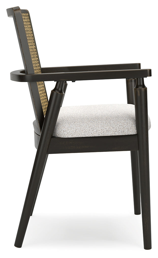 Galliden Black Dining Arm Chair (Set of 2)