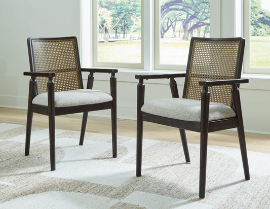 Galliden Black Dining Arm Chair (Set of 2)