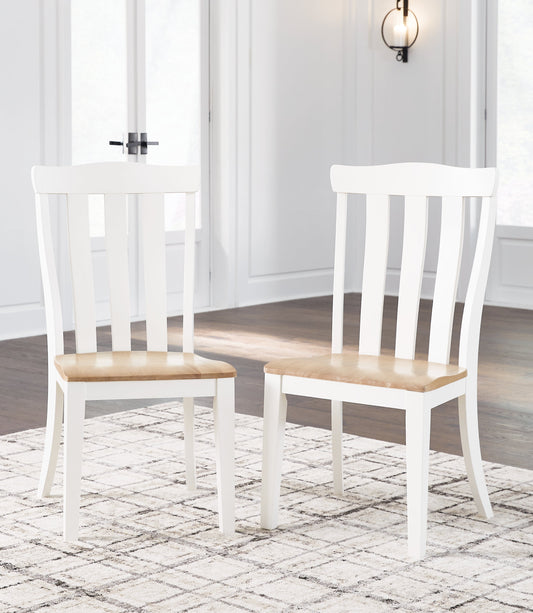 Ashbryn White/Natural Dining Chair (Set of 2)