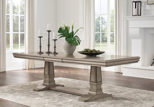 Lexorne Gray Dining Extension Table