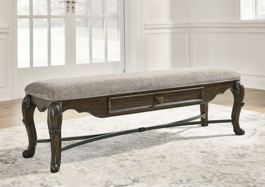 Maylee Dark Brown 63" Dining Bench