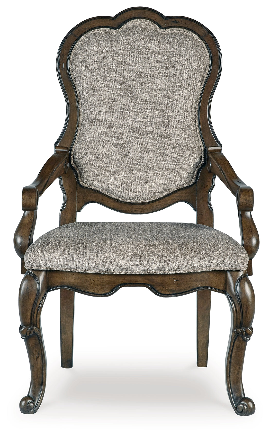 Maylee Dark Brown Dining Arm Chair (Set of 2)