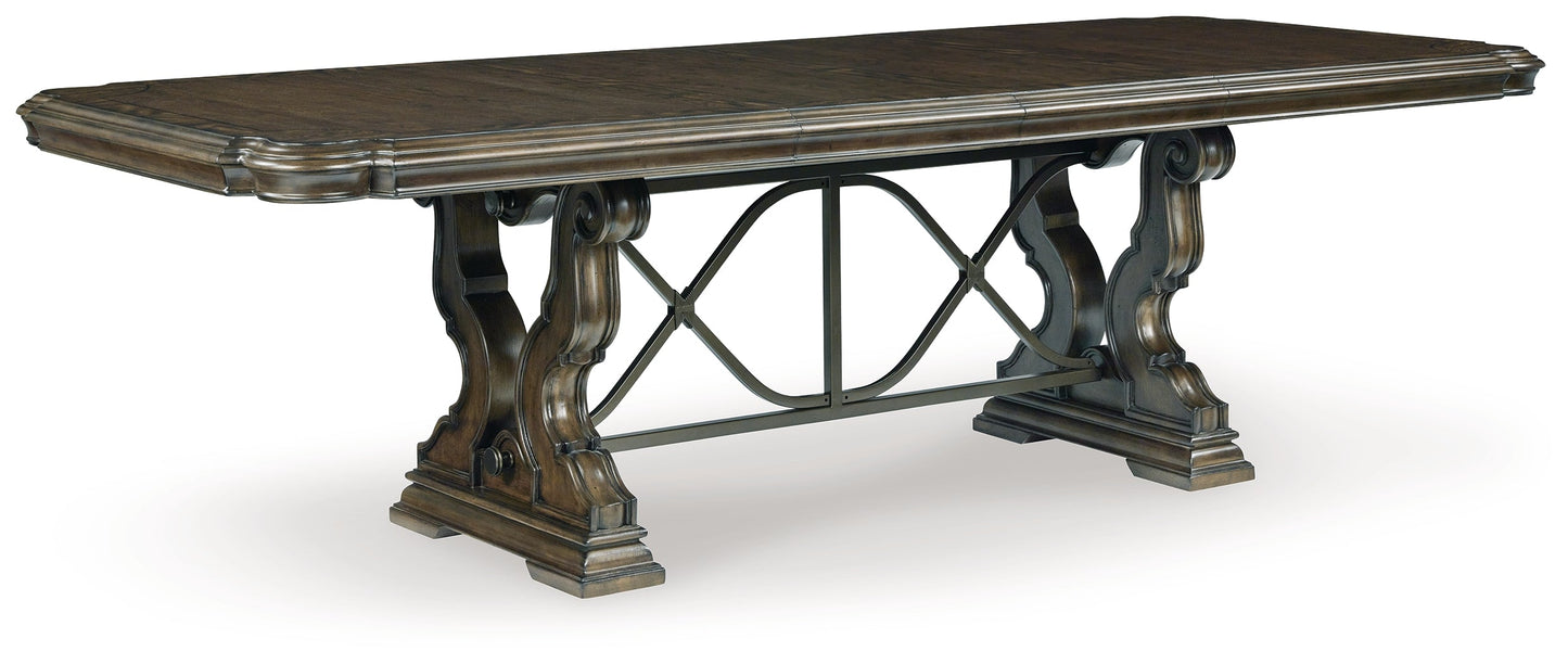 Maylee Dark Brown Dining Extension Table