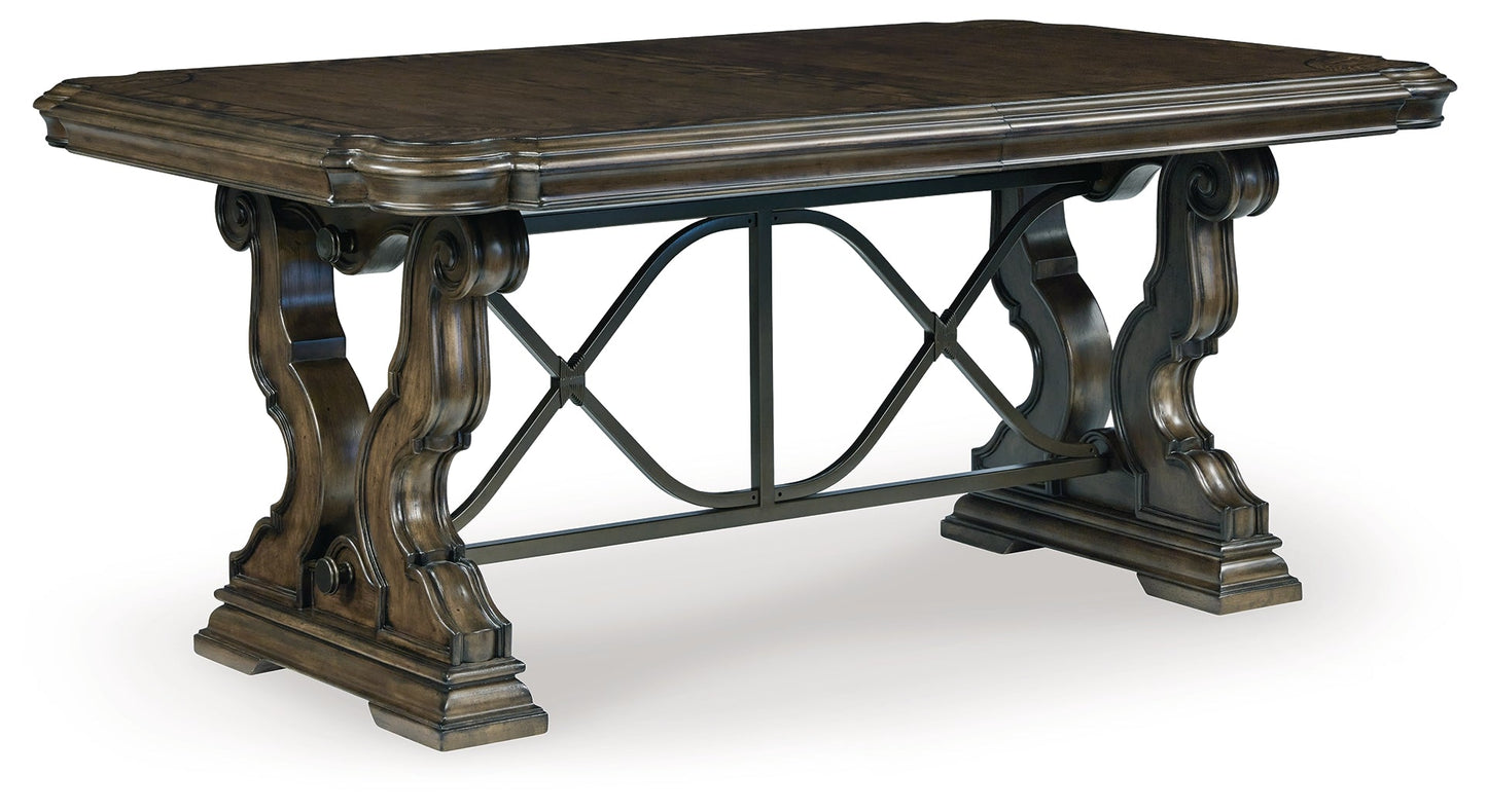 Maylee Dark Brown Dining Extension Table