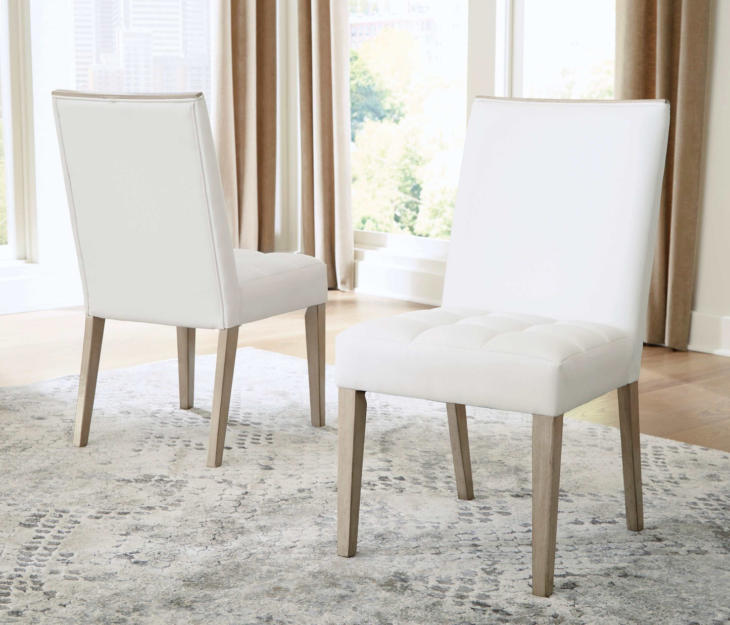 Wendora Bisque & White Dining Room Chair (Set of 2)