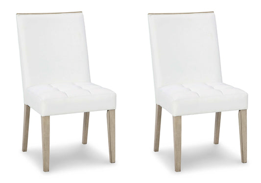 Wendora Bisque & White Dining Room Chair (Set of 2)