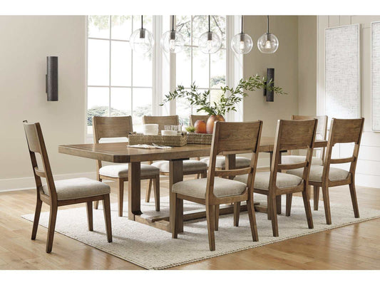 Cabalynn Light Brown Dining Room Set / 9pc