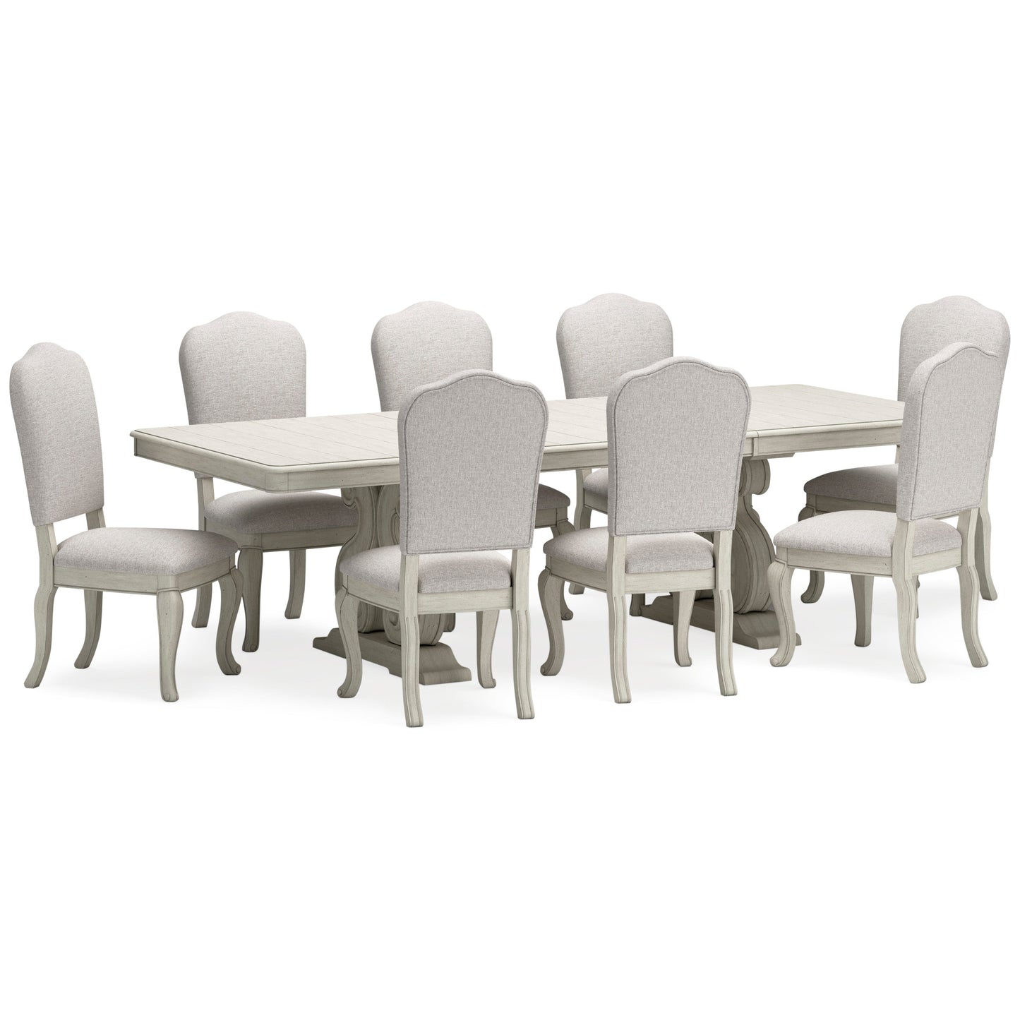 Arlendyne Antique White Dining Room Set / 9pc