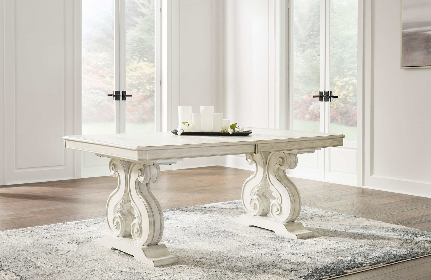 Arlendyne Antique White Dining Table w/ Extension