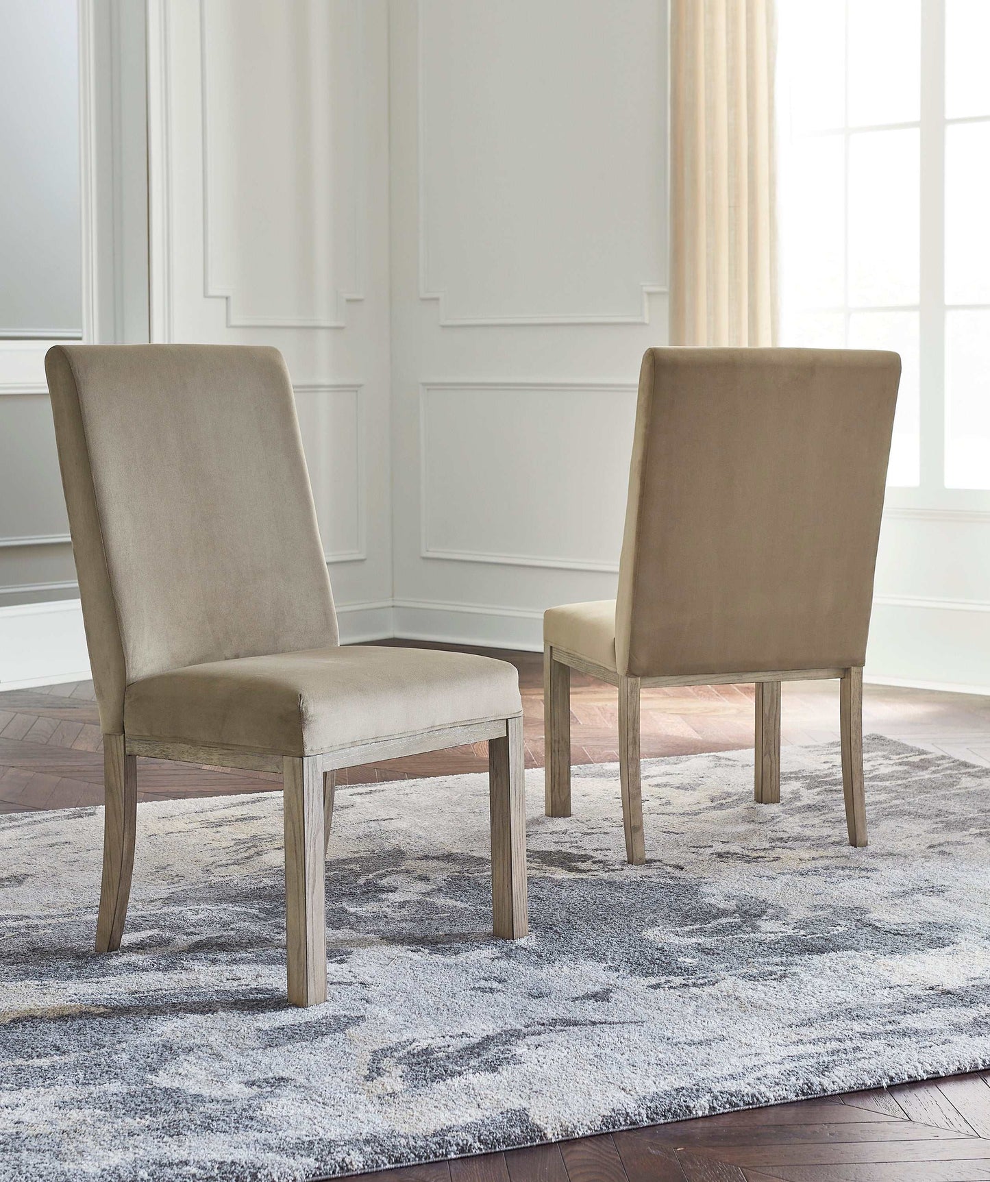 Chrestner Gray/Brown Dining Side Chair (Set of 2)