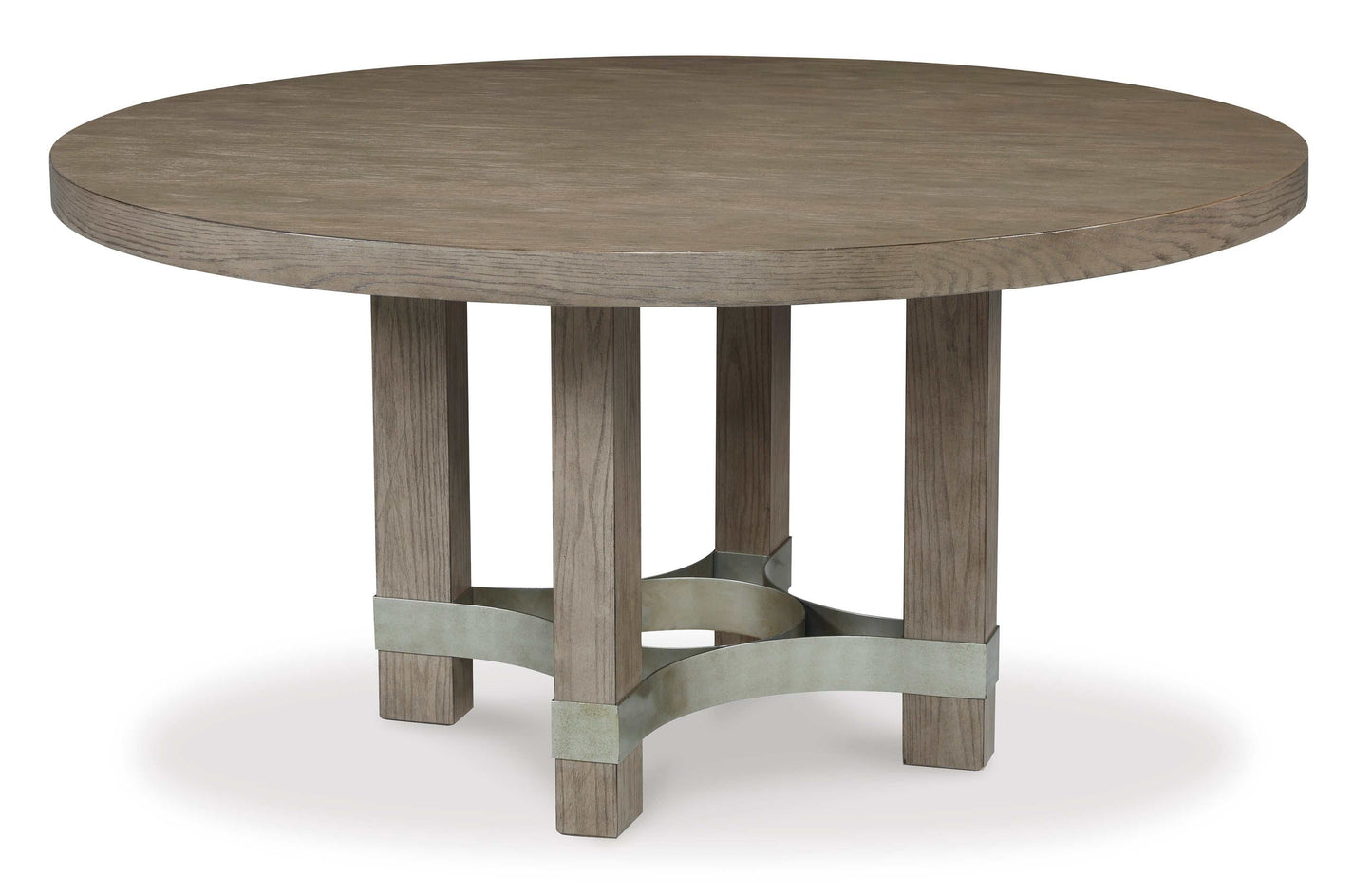 Chrestner Gray Round Dining Table