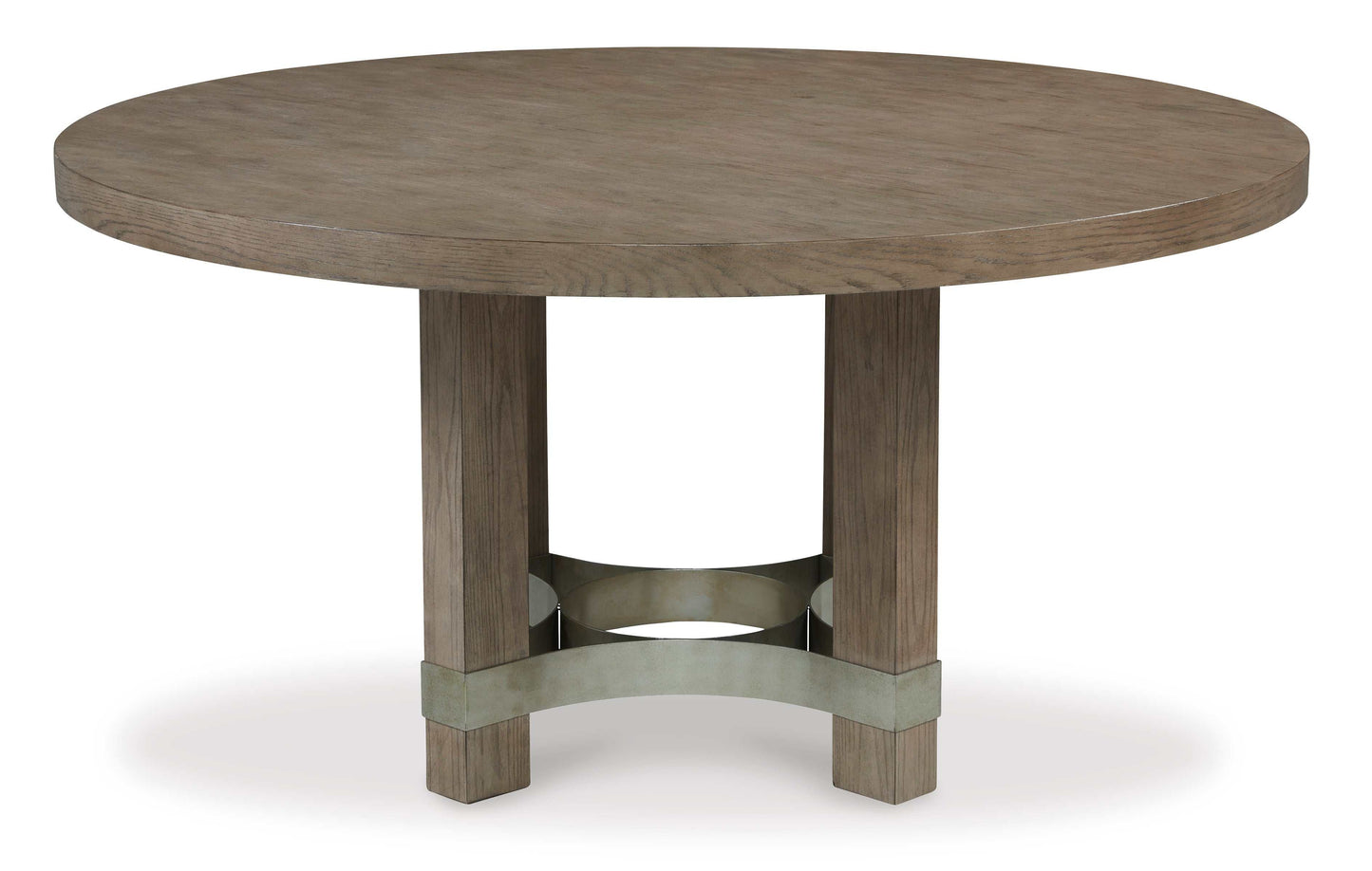 Chrestner Gray Round Dining Table