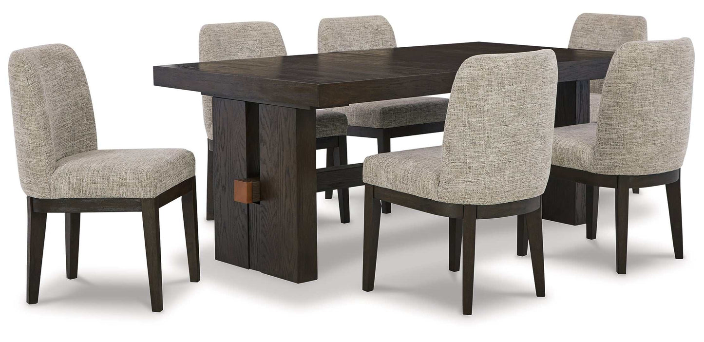 Burkhaus Dark Brown Dining Room Set / 7pc