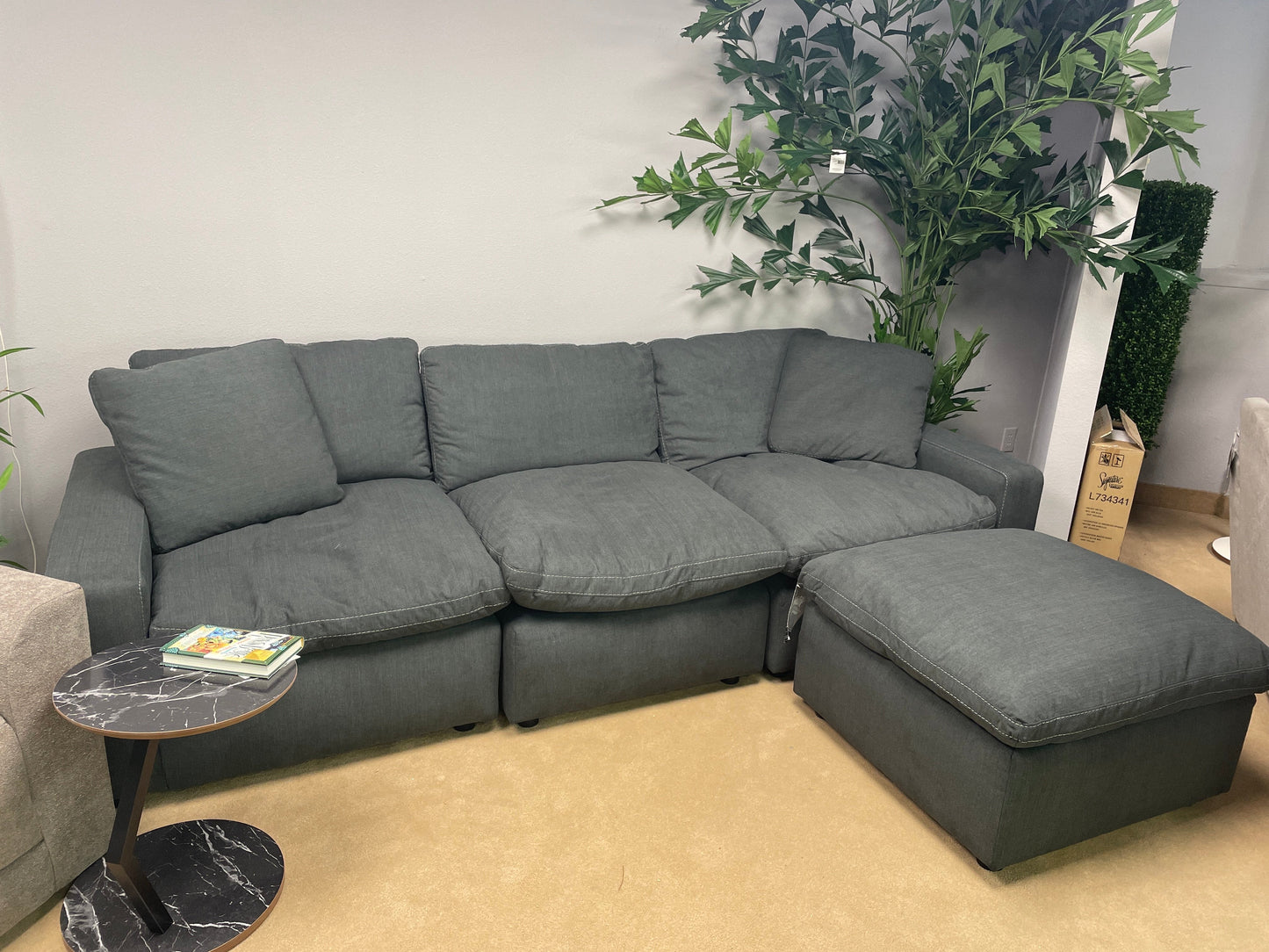 Savesto Charcoal Fabric Modular Sectional Units Create your own Style