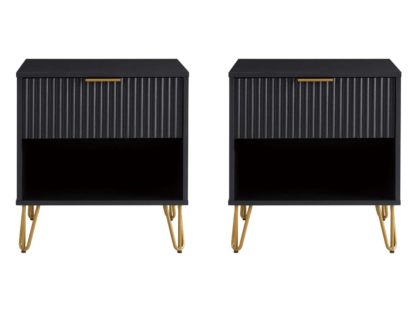 DUMBO 1.0 Nightstand in Black (set of 2) - Ornate Home