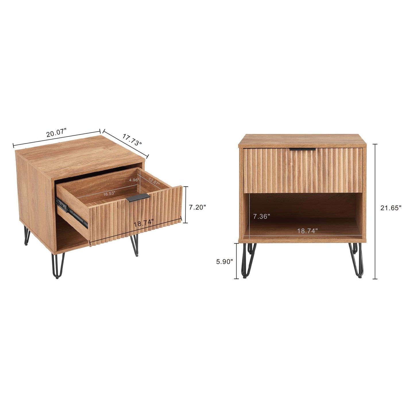 DUMBO 1.0 Nightstand in Golden Brown - Ornate Home