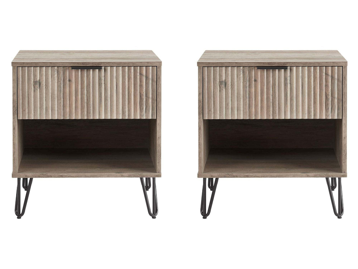 DUMBO 1.0 Nightstand in Rustic Grey (set of 2) - Ornate Home