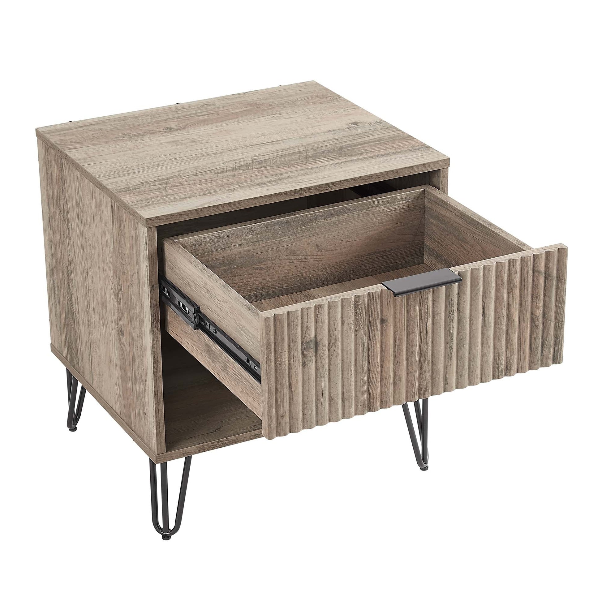 DUMBO 1.0 Nightstand in Rustic Grey (set of 2) - Ornate Home