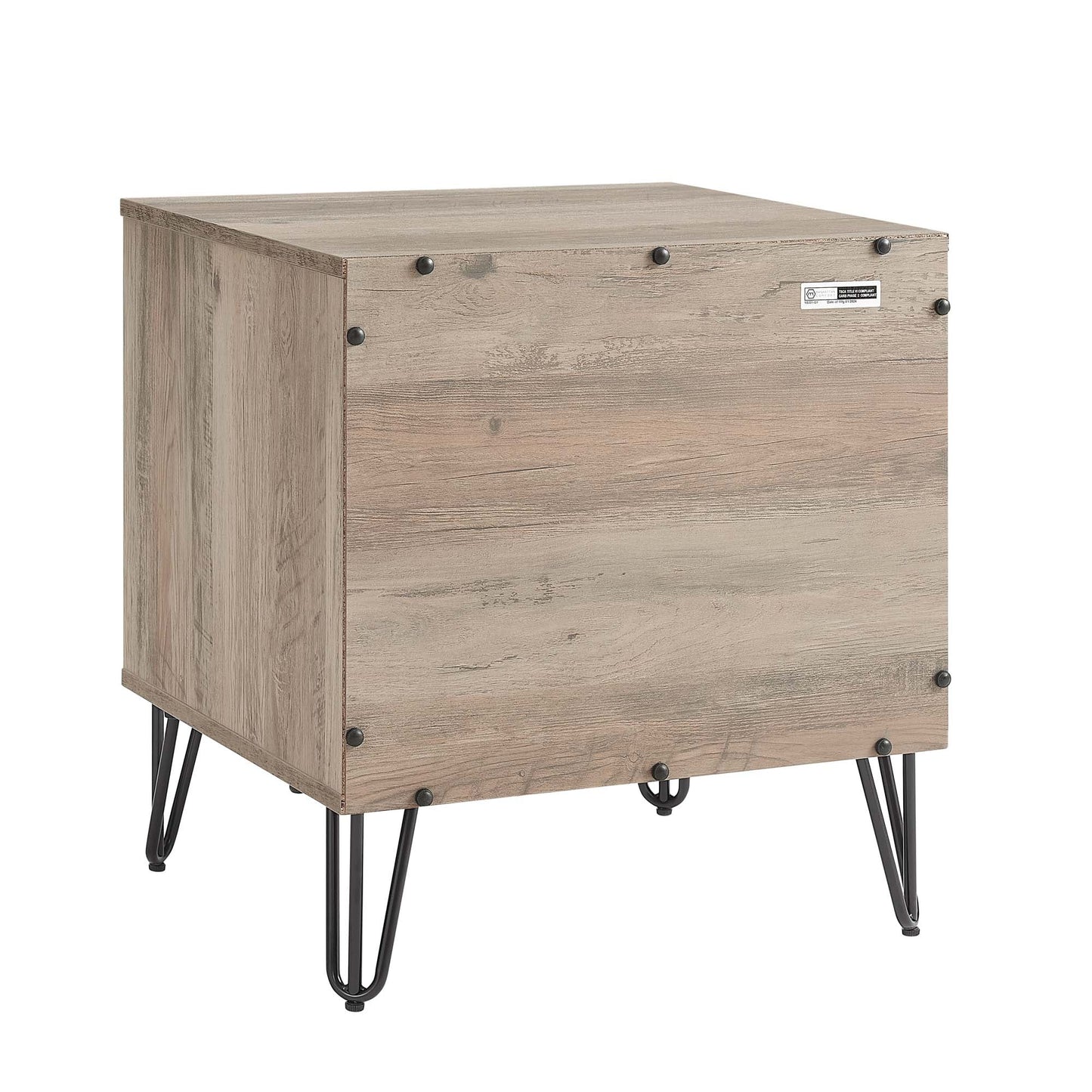 DUMBO 1.0 Nightstand in Rustic Grey (set of 2) - Ornate Home