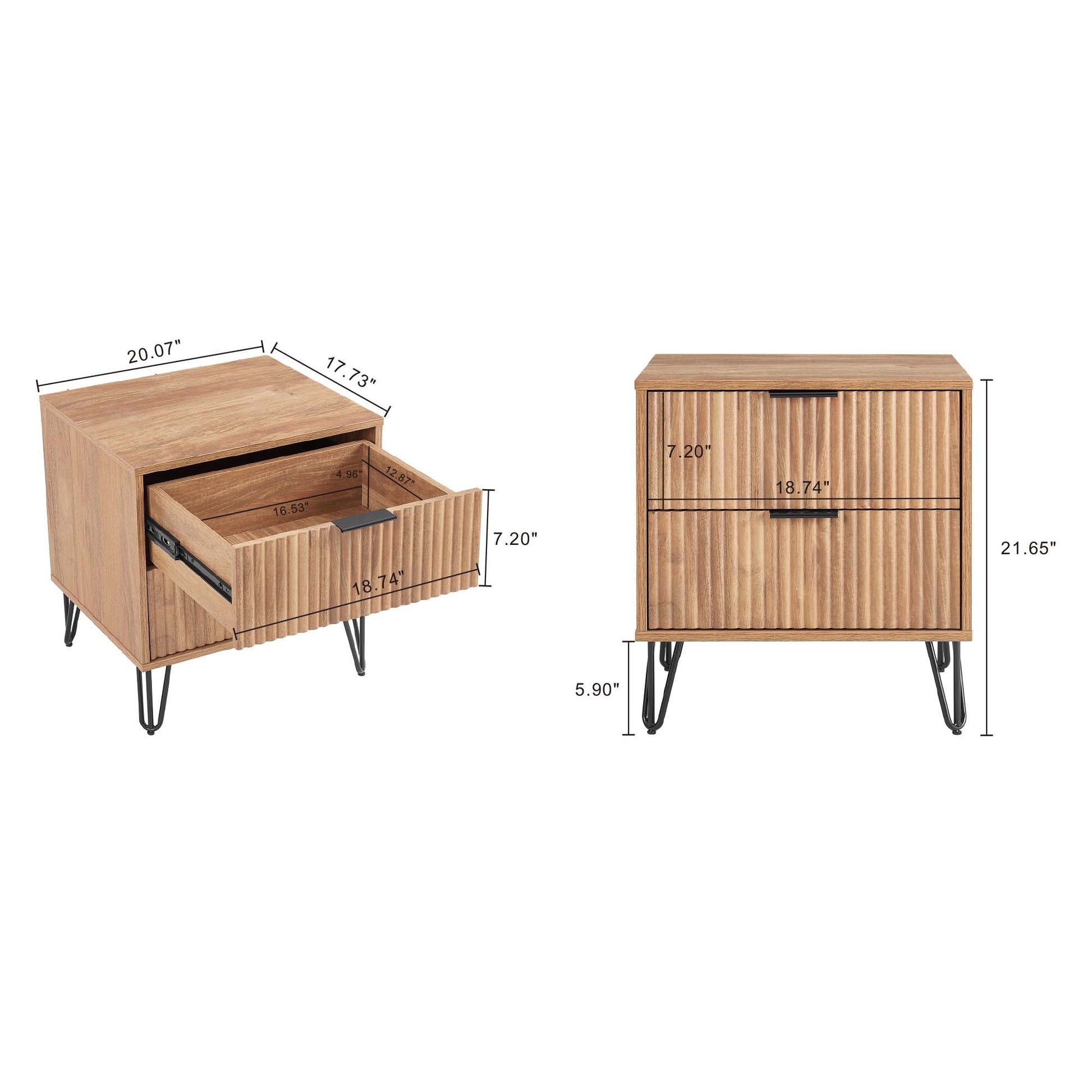 DUMBO 2.0 Nightstand in Golden Brown - Ornate Home